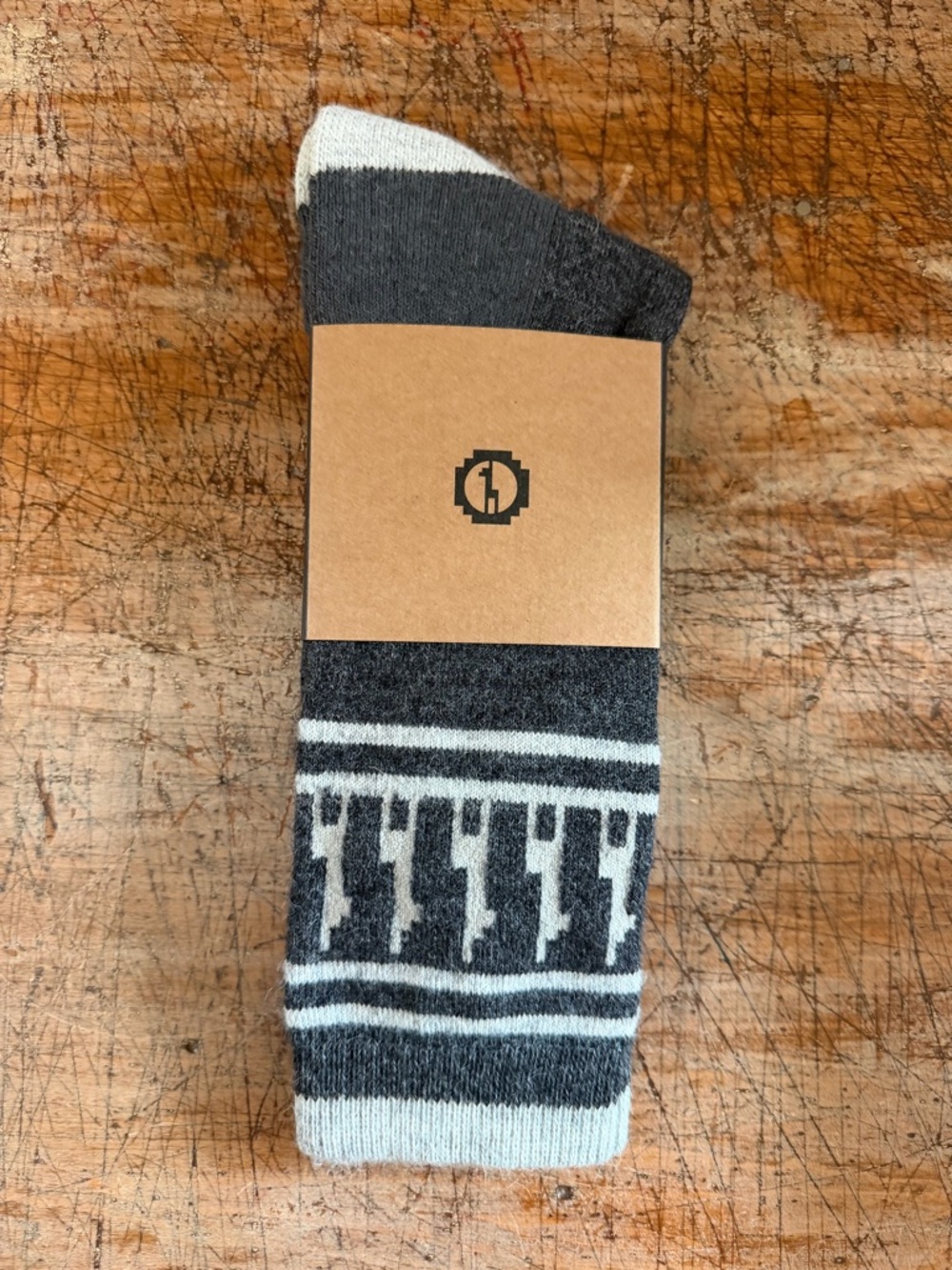 Paka Gray Thermal Crew Socks